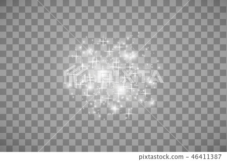 Glow light effect. Vector illustration. Christmas flash Concept. Vector white glitter wave abstract 46411387