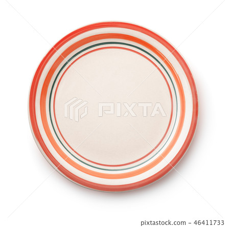 Top view of empty vintage dish Top view of empty vintage dish 46411733