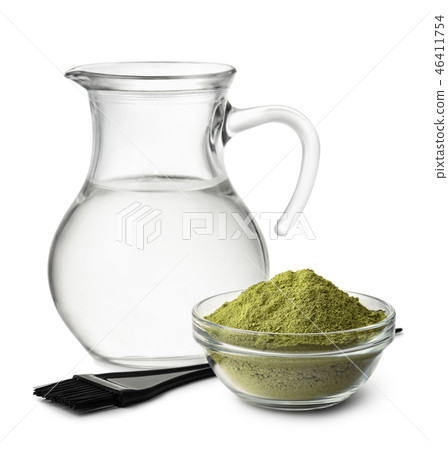 Henna powder and water jug 46411754