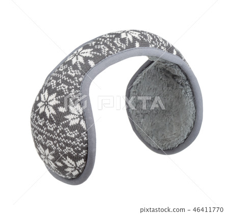 Gray winter knitted ear muffs Gray winter knitted ear muffs 46411770