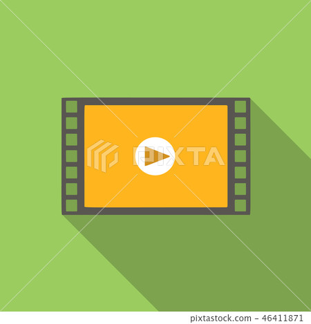 Video flat icon 46411871