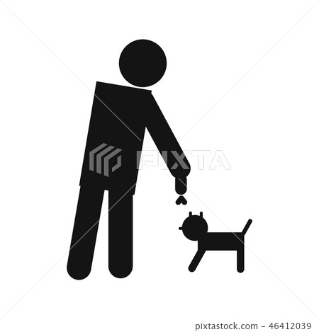 Man and dog icon 46412039