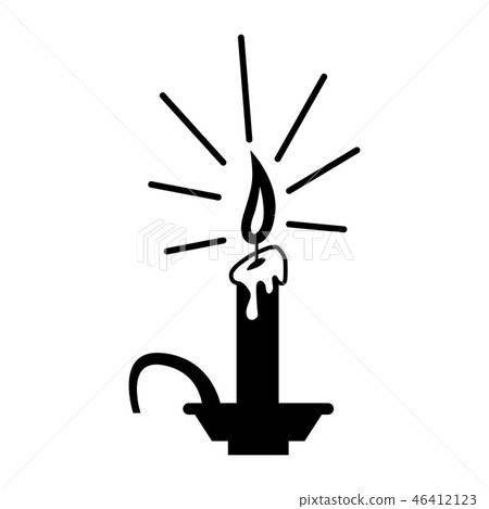 Candle black icon 46412123