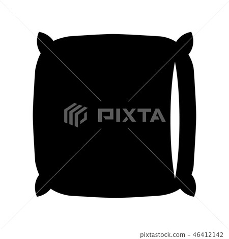 Pillow black icon 46412142