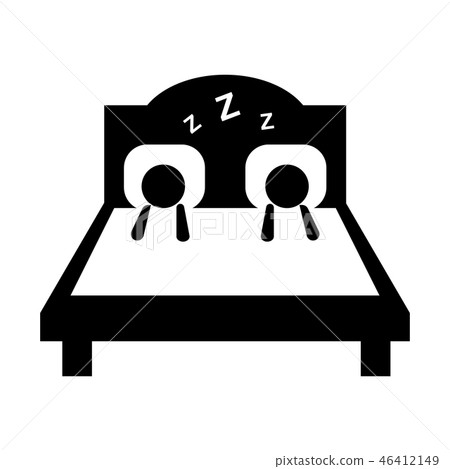 Two stick mans in bed 46412149