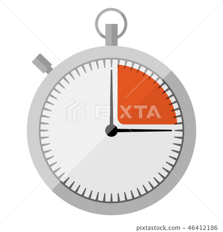 Stopwatch flat icon 46412186