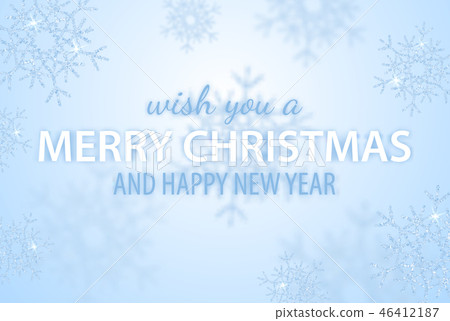 Merry Christmas and Happy New Year greeting vector 46412187