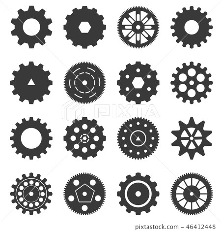 Gear icon set - Stock Illustration [46412448] - PIXTA