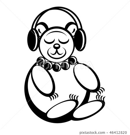 Bear toy simple icon 46412820