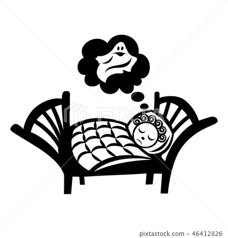 Girl sleeping icon Girl sleeping icon 46412826