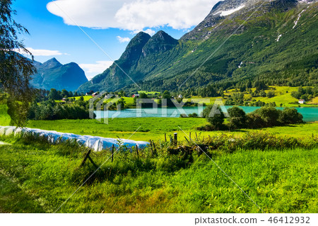 Norway Nordfjord village landscape 46412932
