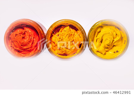 warm tone color ink in white background 46412991