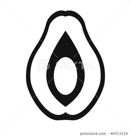 Cut pear simple icon 46413226