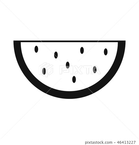 Slice of watermelon simple icon Slice of watermelon simple icon 46413227
