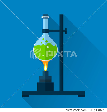 Chemistry tube on lab burner 46413824