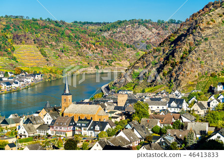 Alken town on the Moselle River in Rhineland-Palatinate, Germany 46413833