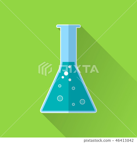 Chemical tube flat colored icon Chemical tube flat colored icon 46413842