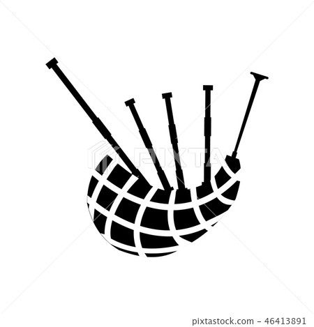 Scottish bagpipe icon 46413891