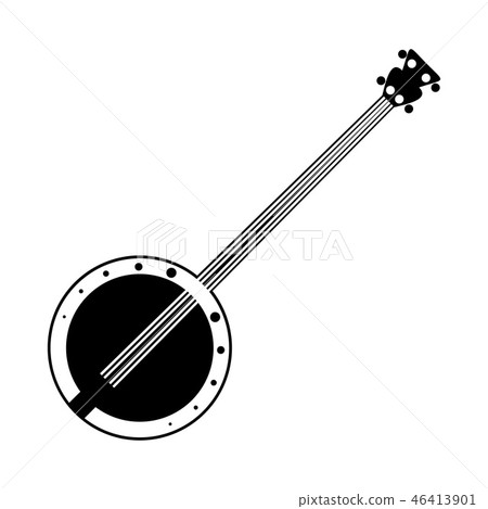 Banjo black icon Banjo black icon 46413901