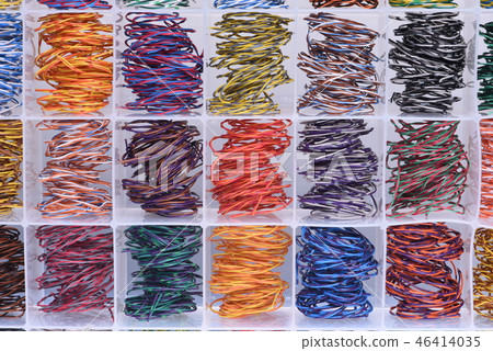 Electrical wire in toolbox top view Electrical wire in toolbox top view 46414035
