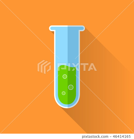 Test tube flat icon 46414165