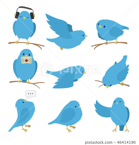Blue birds set Blue birds set 46414190