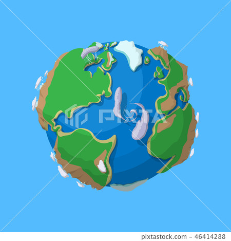 Cartoon earth isolated Cartoon earth isolated 46414288