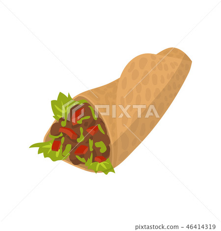 Shawarma cartoon sign Shawarma cartoon sign 46414319