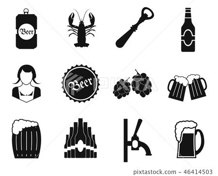 Beer icons set 46414503