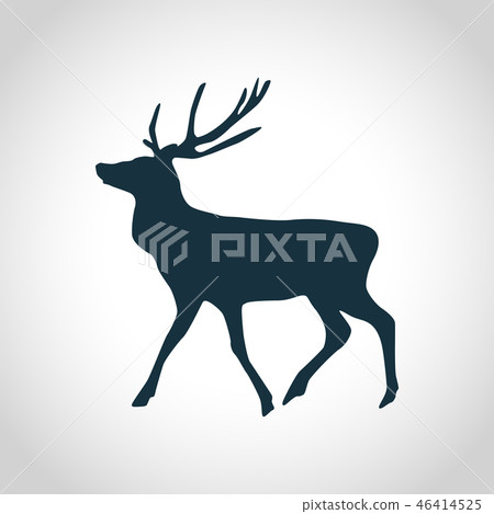 Deer black silhouette 46414525