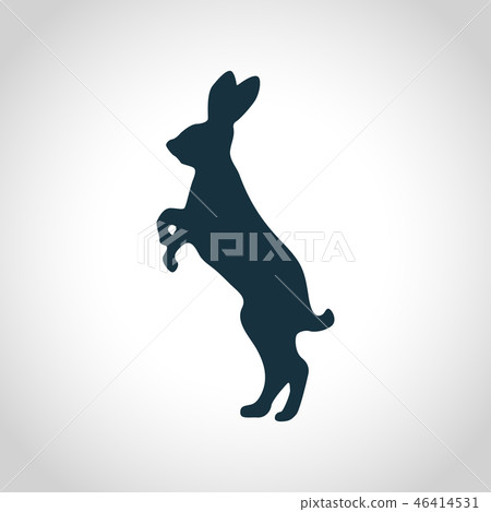 Rabbit black silhouette 46414531