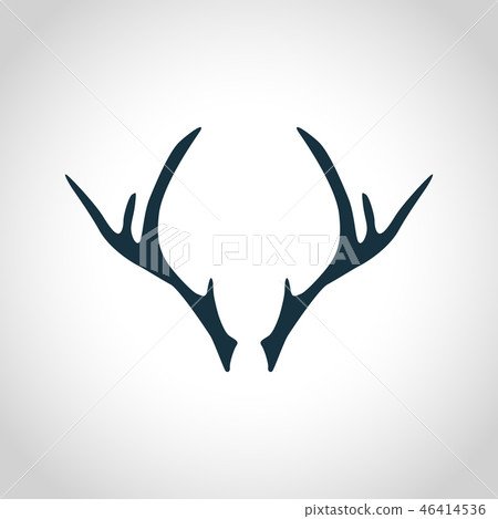 Deer antler silhouette 46414536