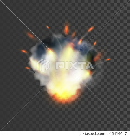 Realistic explosion symbol 46414647