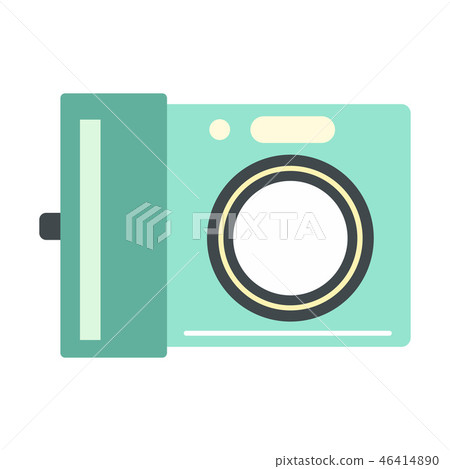 Portable camera flat icon 46414890