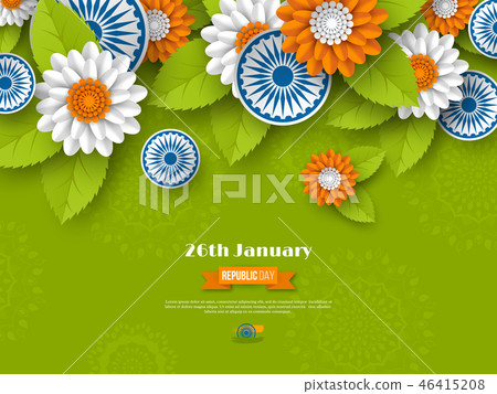 Indian Republic day holiday design. 46415208