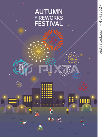 秋天煙花節日例證 秋天煙花節日例證 46415527