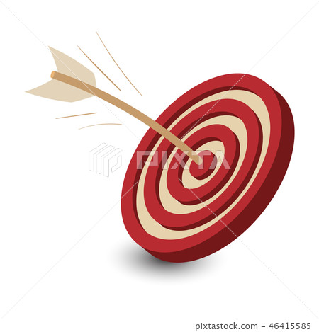 Dart in the target cartoon  46415585