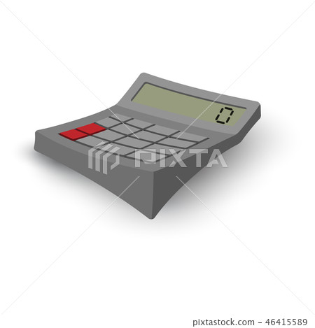 Calculator cartoon grey illustration Calculator cartoon grey illustration 46415589