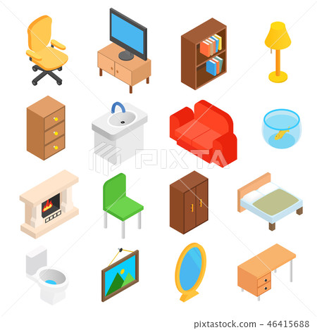 Furniture for living room isometric   46415688