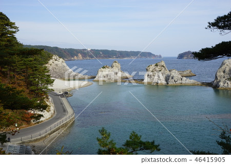 Sanriku Geopark in autumn Jodogahama 46415905