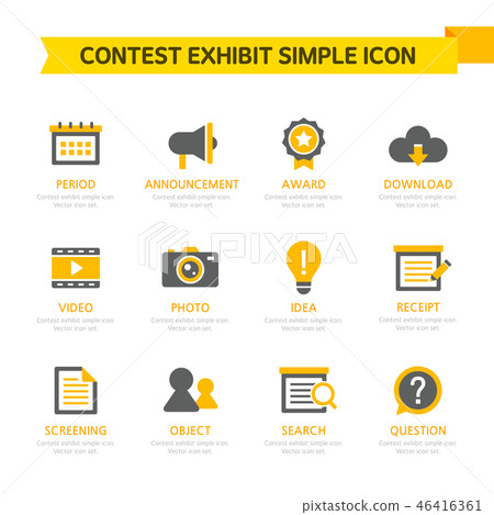 Simple flat icon collection Simple flat icon collection 46416361