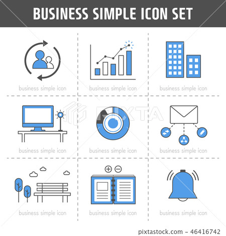 Simple line icon collection of points - Stock Illustration [46416742 ...