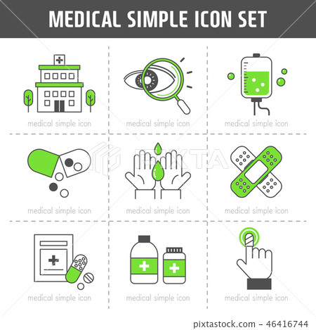 Simple line icon collection of points Simple line icon collection of points 46416744
