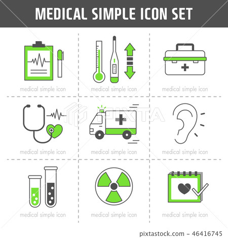 Simple line icon collection of points Simple line icon collection of points 46416745