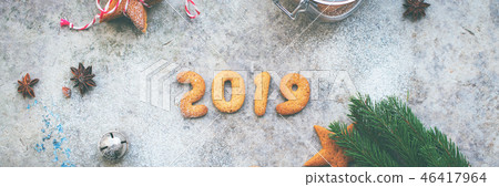 Baked gingerbread cookies homemade dried oranges 46417964