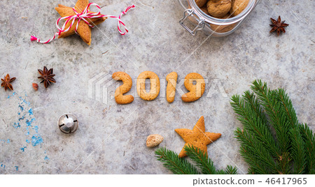 Baked gingerbread cookies homemade dried oranges 46417965