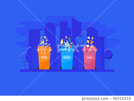 Garbage recycling and utilization concept. Garbage recycling and utilization concept. 46418358