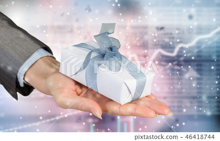 Man presenting his gift 46418744