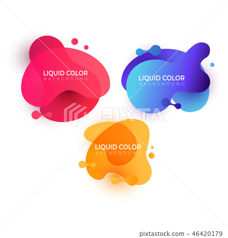 Fluid gradient shapes composition set  46420179