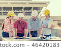 group of engineers meeting at terrace 46420183